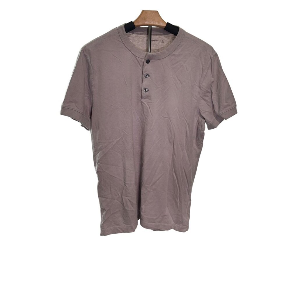 Abercrombie & Fitch Mens Soft Tee Set Of 2 Henley Style Short Sleeve Size L